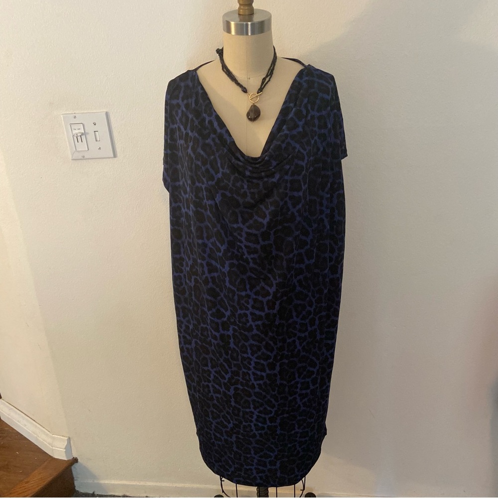 MICHAEL Michael Kors Short Sleeve Leopard Print Dress - Size 1X.